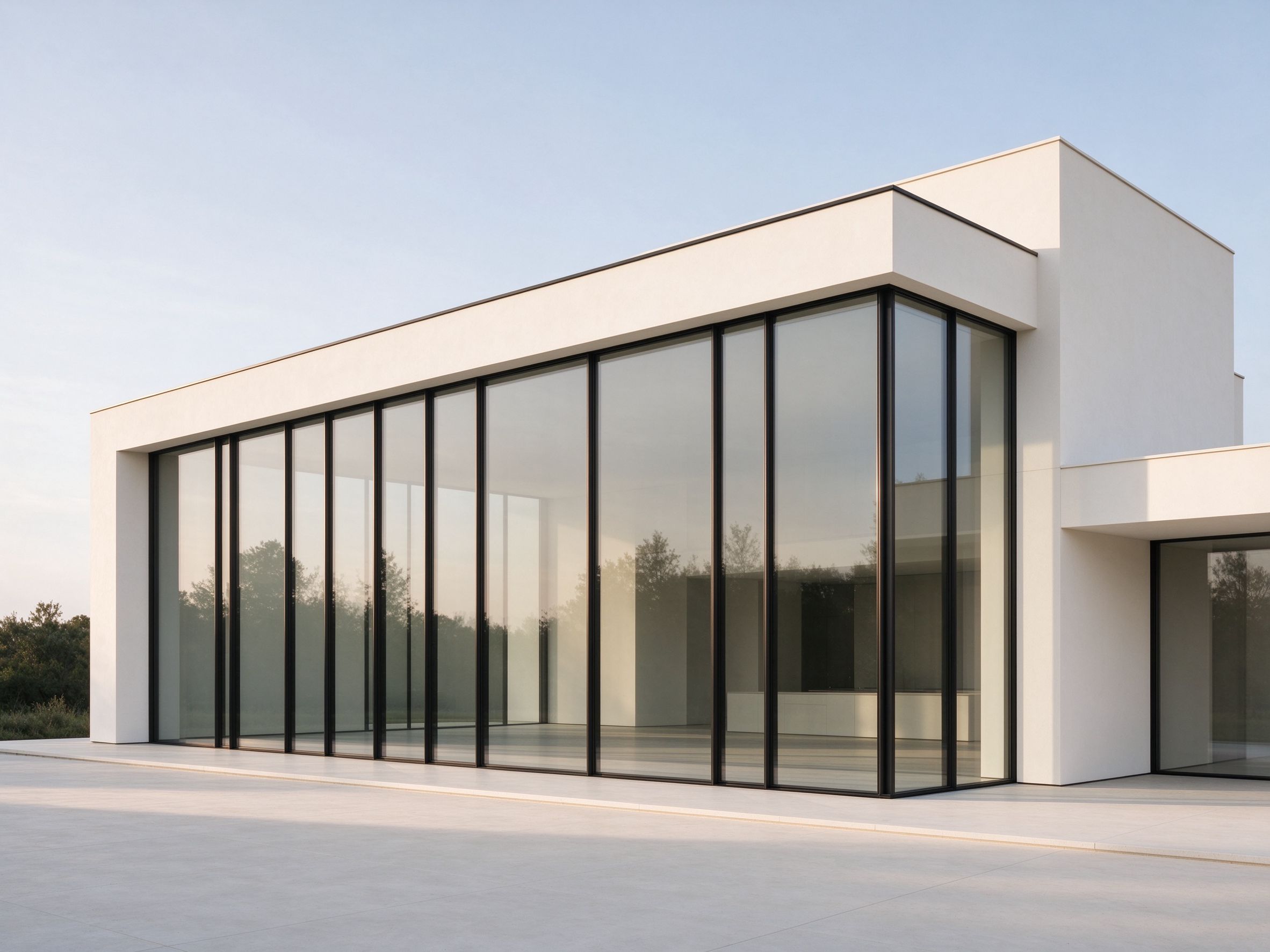 Unitized aluminium curtain wall glass facade system